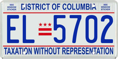 DC license plate EL5702