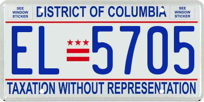 DC license plate EL5705