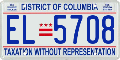 DC license plate EL5708