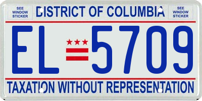 DC license plate EL5709