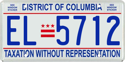 DC license plate EL5712