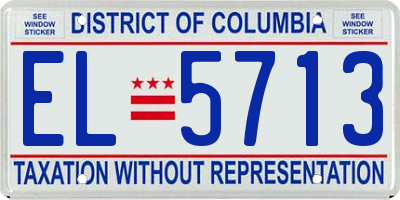 DC license plate EL5713