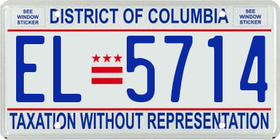 DC license plate EL5714