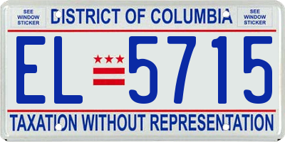 DC license plate EL5715