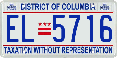 DC license plate EL5716