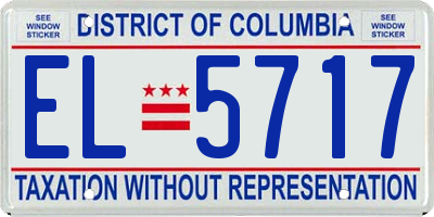 DC license plate EL5717