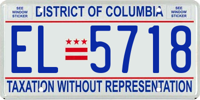 DC license plate EL5718