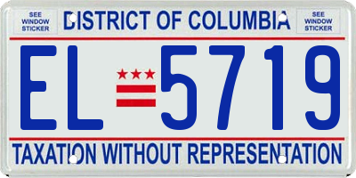 DC license plate EL5719