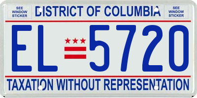 DC license plate EL5720