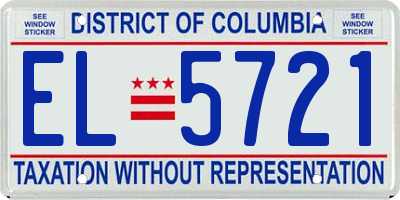 DC license plate EL5721