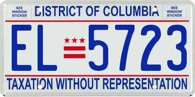 DC license plate EL5723