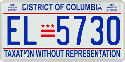 DC license plate EL5730