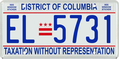 DC license plate EL5731