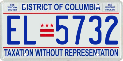 DC license plate EL5732