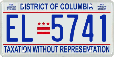 DC license plate EL5741