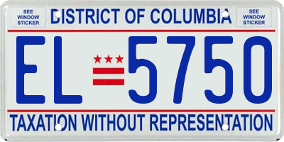 DC license plate EL5750