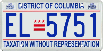 DC license plate EL5751