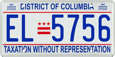 DC license plate EL5756