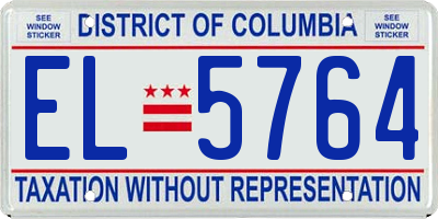 DC license plate EL5764