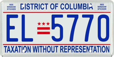 DC license plate EL5770