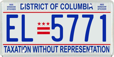 DC license plate EL5771