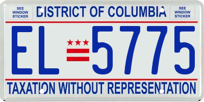 DC license plate EL5775