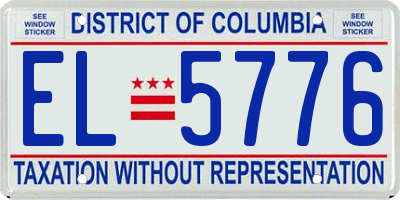 DC license plate EL5776