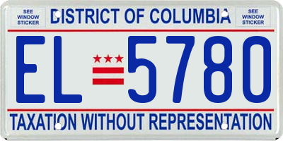 DC license plate EL5780