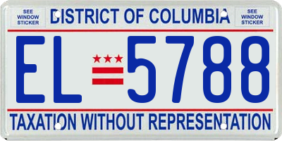 DC license plate EL5788