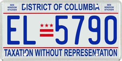 DC license plate EL5790