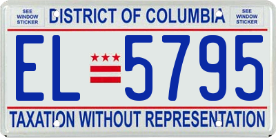 DC license plate EL5795