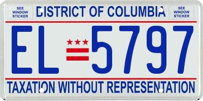 DC license plate EL5797