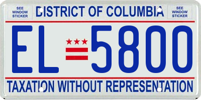 DC license plate EL5800