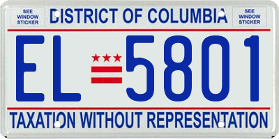 DC license plate EL5801