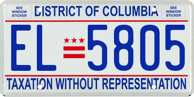 DC license plate EL5805