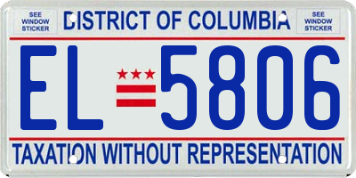 DC license plate EL5806