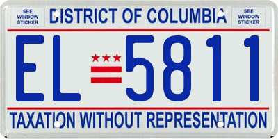 DC license plate EL5811