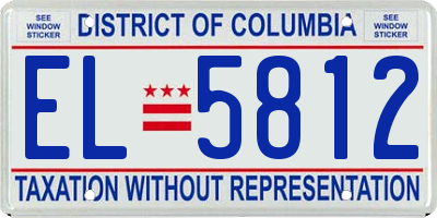 DC license plate EL5812