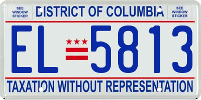 DC license plate EL5813