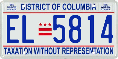 DC license plate EL5814