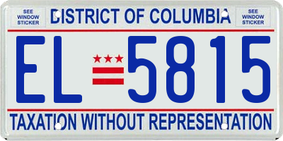 DC license plate EL5815