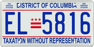 DC license plate EL5816