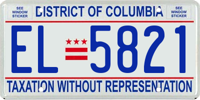 DC license plate EL5821