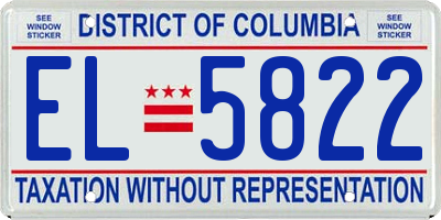 DC license plate EL5822