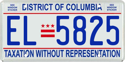 DC license plate EL5825