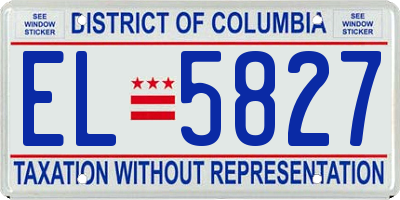 DC license plate EL5827