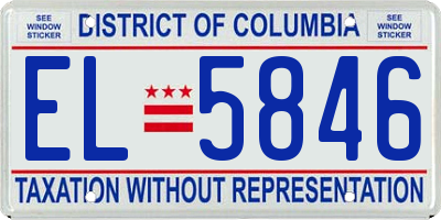 DC license plate EL5846