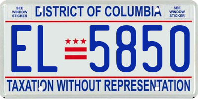 DC license plate EL5850