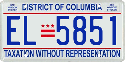 DC license plate EL5851