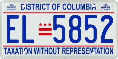 DC license plate EL5852